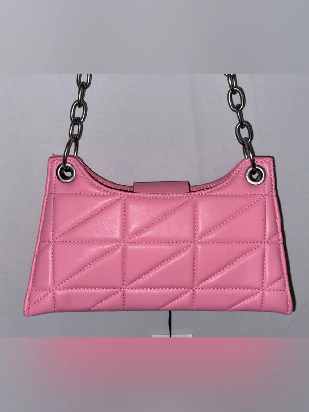 NWT Steve Madden Quilted Bhera Shoulder Bag In Thrift Pink - Picture 5 of 11